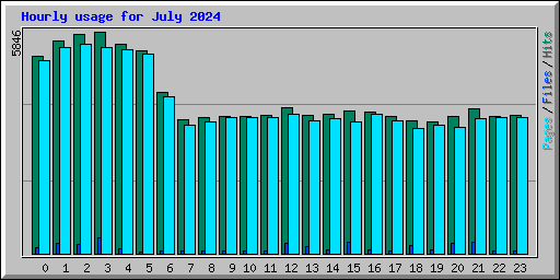 Hourly usage for July 2024